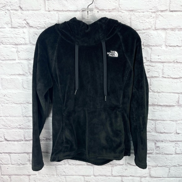 The North Face Black Pull-Over Logo Fleece Size Medium - Picture 1 of 5